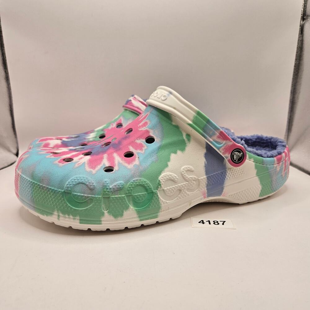 CROCS MEN'S 13 BAYA LINED TIE DYE GRAPHIC CLOG NWT 207329